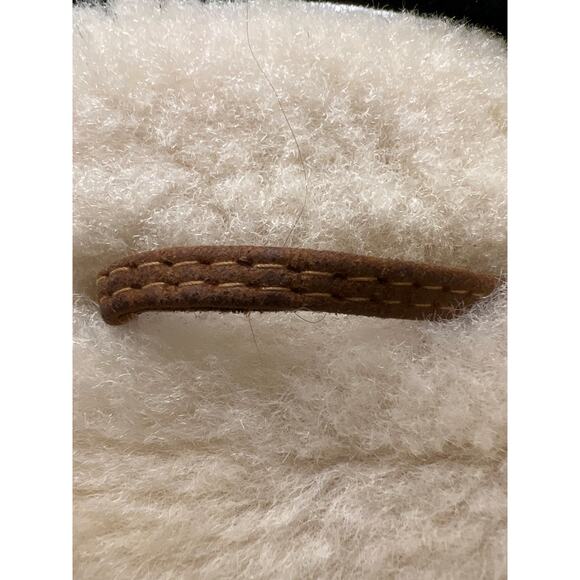 Overland Men’s Soft Suede Sherpa Blazer Shearling Sheepskin Coat Size L Beige - Picture 15 of 16